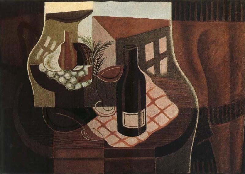 Juan Gris The small round table in front of Window